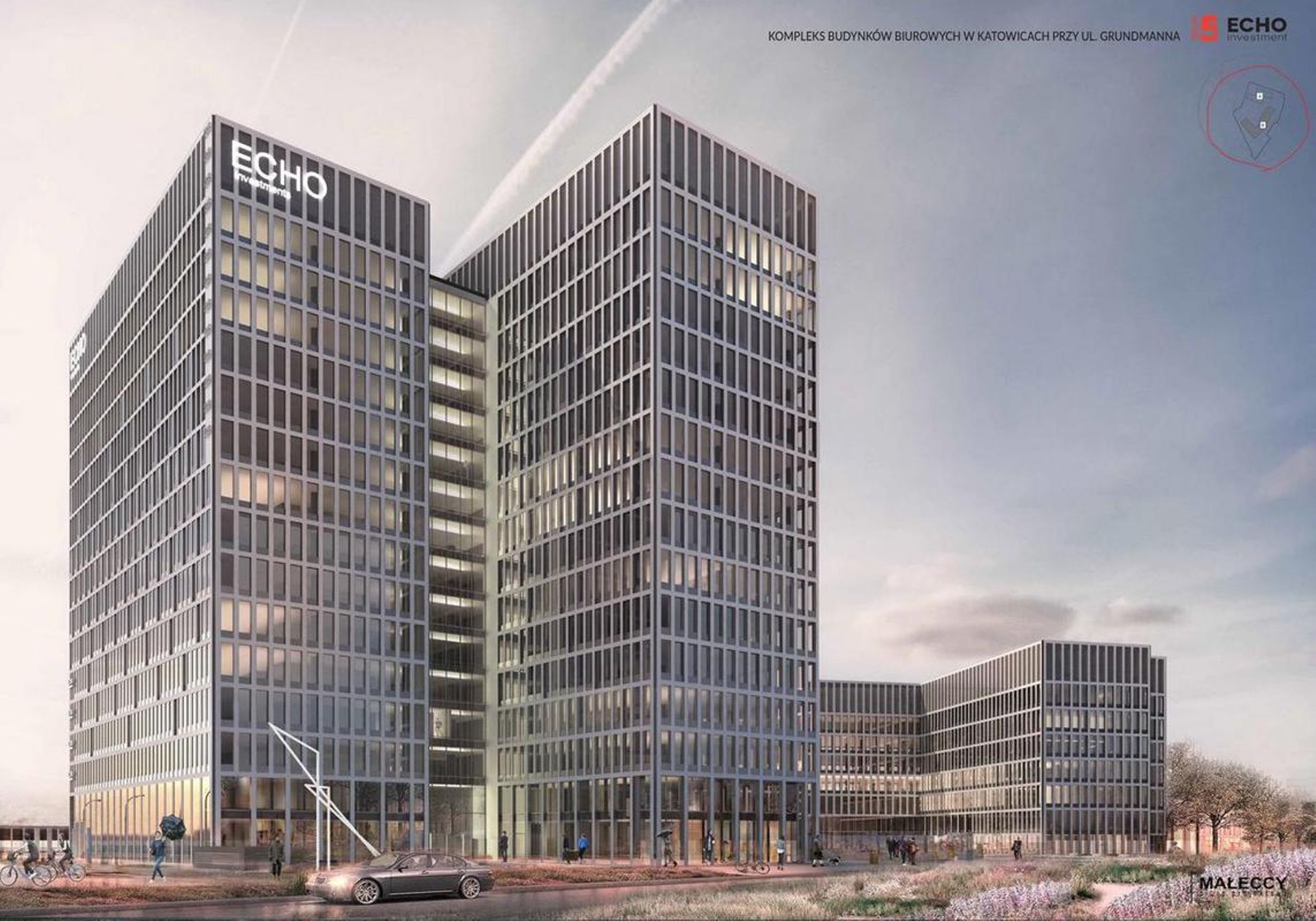  Echo Investment otrzymało 65 mln euro kredytu na budowę Face2Face w Katowicach