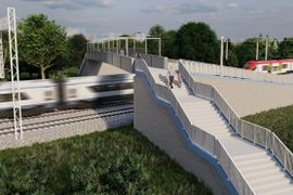 Łódzki Widzew z nową kładką nad torami [WIZUALIZACJE]