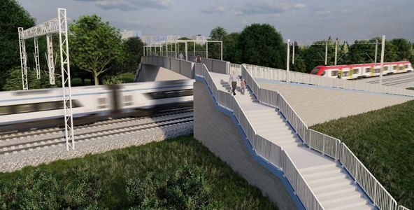 Łódzki Widzew z nową kładką nad torami [WIZUALIZACJE]