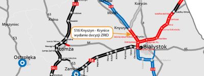 Podlaskie: Może ruszać budowa drogi ekspresowej S16 Knyszyn - Krynice