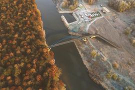 Nowa kładka przez Wartę prawie gotowa  [WIZUALIZACJA+ZDJĘCIA]