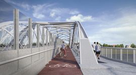 Kraków: Kończy się projektowanie i uzgadnianie pieszo-rowerowego mostu kolejowego nad Wisłą [WIZUALIZACJE + ZDJĘCIA]