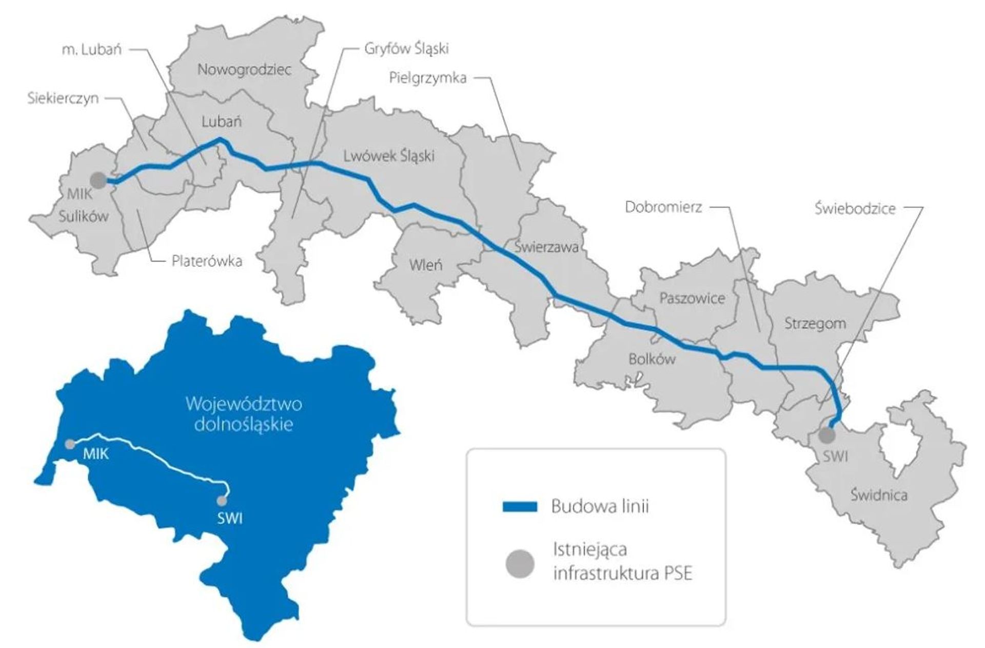 PSE realizują jedną ze strategicznych linii elektroenergetycznych na Dolnym Śląsku