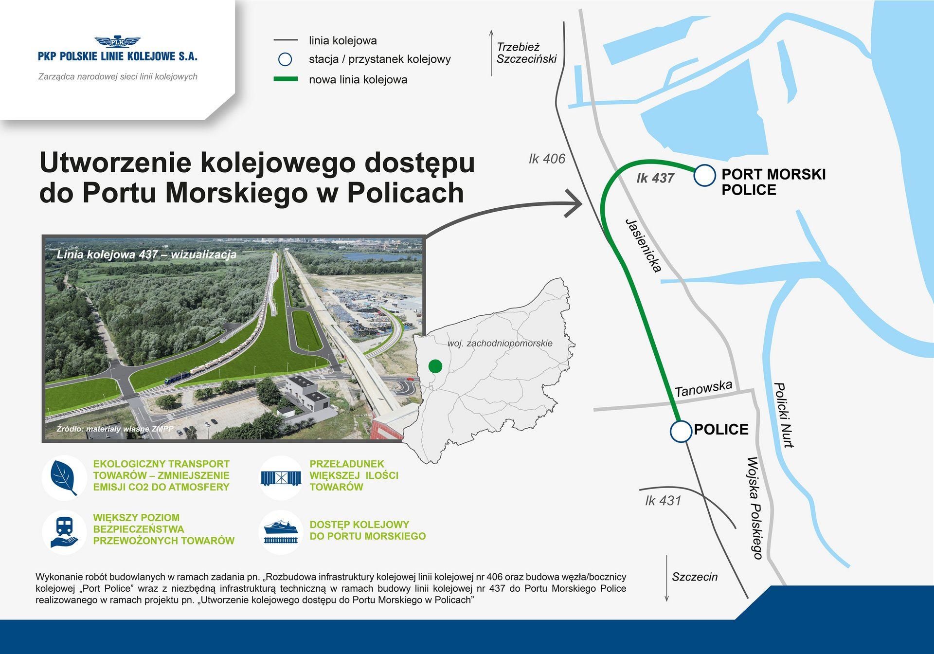 Powstanie nowa, strategiczna linia kolejowa do portu morskiego w Policach
