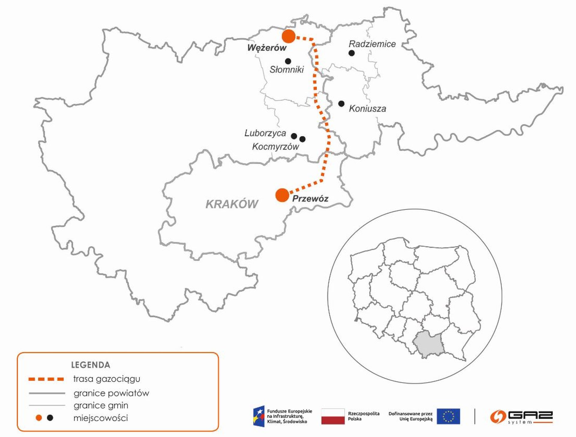 Czystsze powietrze dla Krakowa, większe bezpieczeństwo energetyczne w regionie. Małopolska zyskała nowy gazociąg przesyłowy