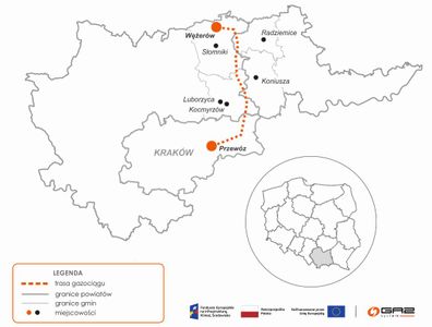 Czystsze powietrze dla Krakowa, większe bezpieczeństwo energetyczne w regionie. Małopolska zyskała nowy gazociąg przesyłowy