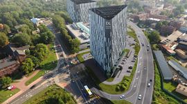 Trójkątny biurowiec DL Tower powstaje w Katowicach