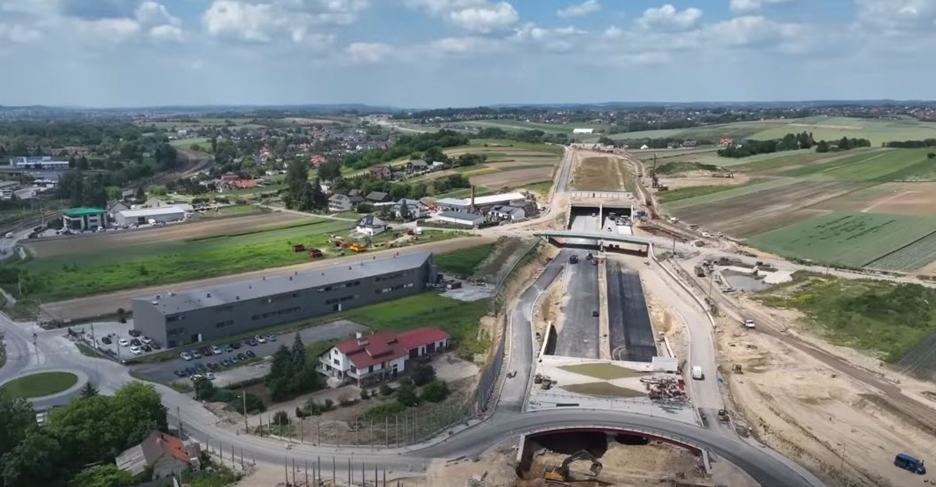 Trwają prace na budowie S52 Północnej Obwodnicy Krakowa 