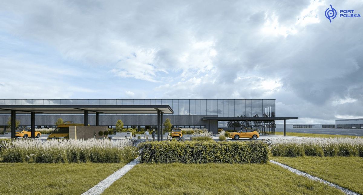 Port Polska (CPK), / Wizualizacja obiektu centralnej administracji utrzymania lotniska