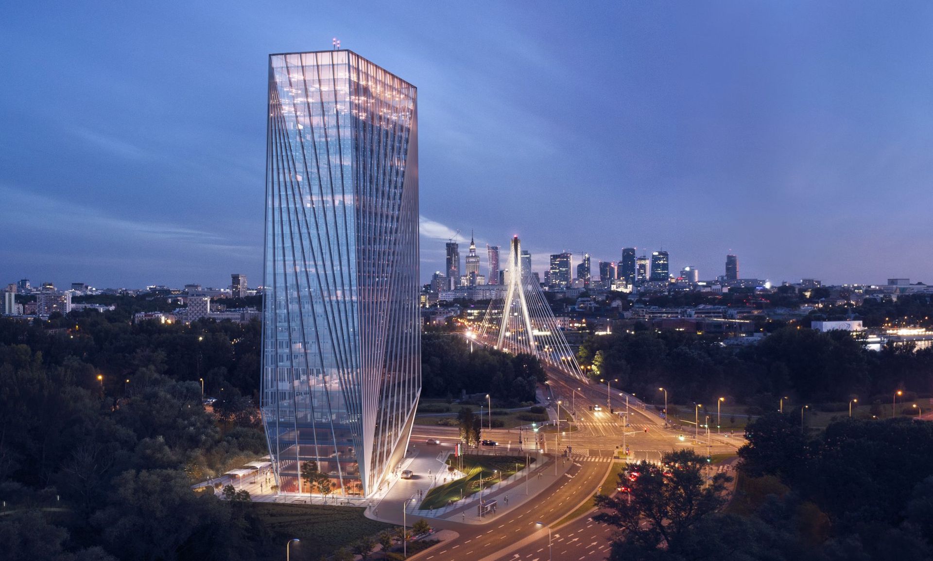 Warszawa: Pracownia Kuryłowicz Architekci zaprezentowała projekt nowego wieżowca