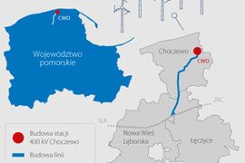Pomorskie: PSE mają pozwolenie na budowę jednej czterech linii najwyższych napięć, którą wkrótce popłynie energia z farm wiatrowych zlokalizowanych na Bałtyku