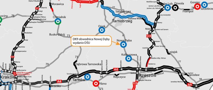 Podkarpackie: Zielone światło dla budowy obwodnicy Nowej Dęby w ciągu DK9