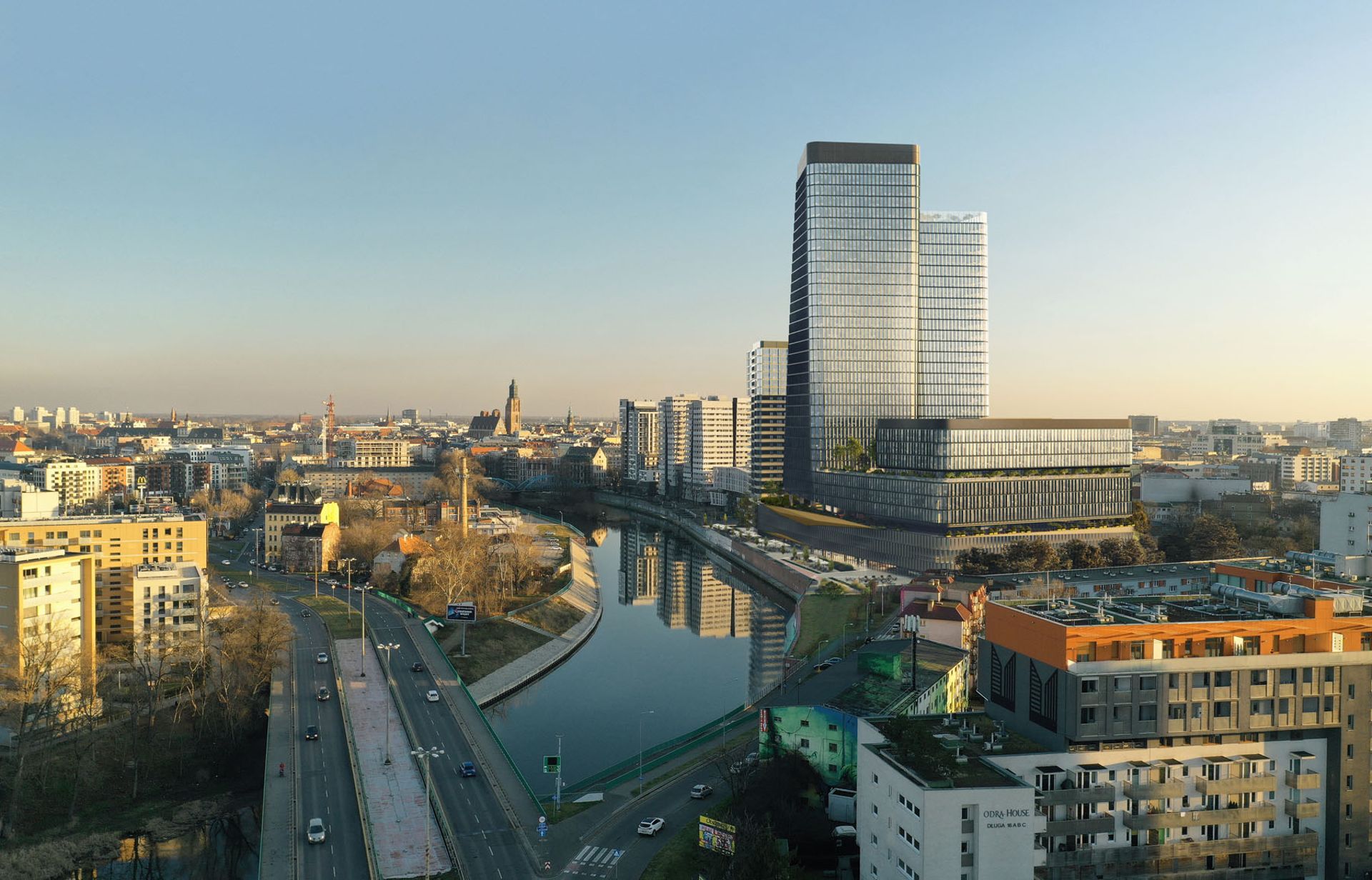 Wrocław: Quorum – Cavatina ruszy z budową pierwszej planowanej wieży nad Odrą. Będzie nowy taras widokowy  