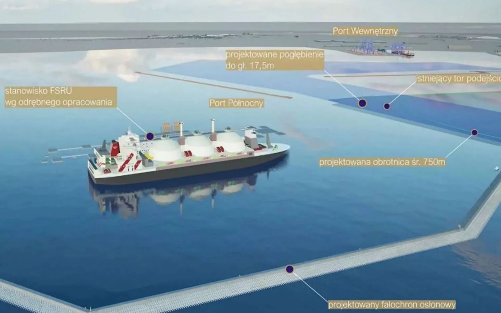 W Gdańsku za ok. 4,5 mld zł powstaje wielki pływający Terminal LNG (FSRU Offshore) 