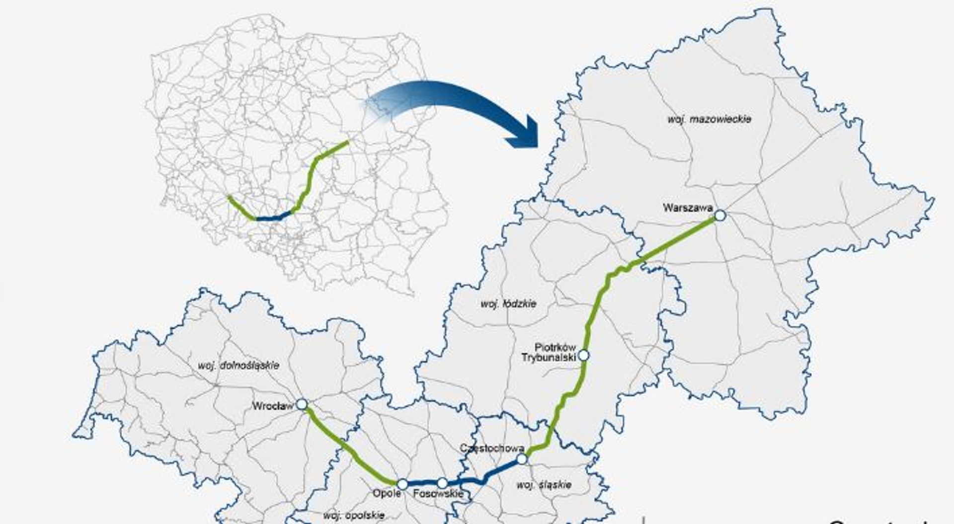 Szybciej dojedziemy koleją z Warszawy przez Opole do Wrocławia