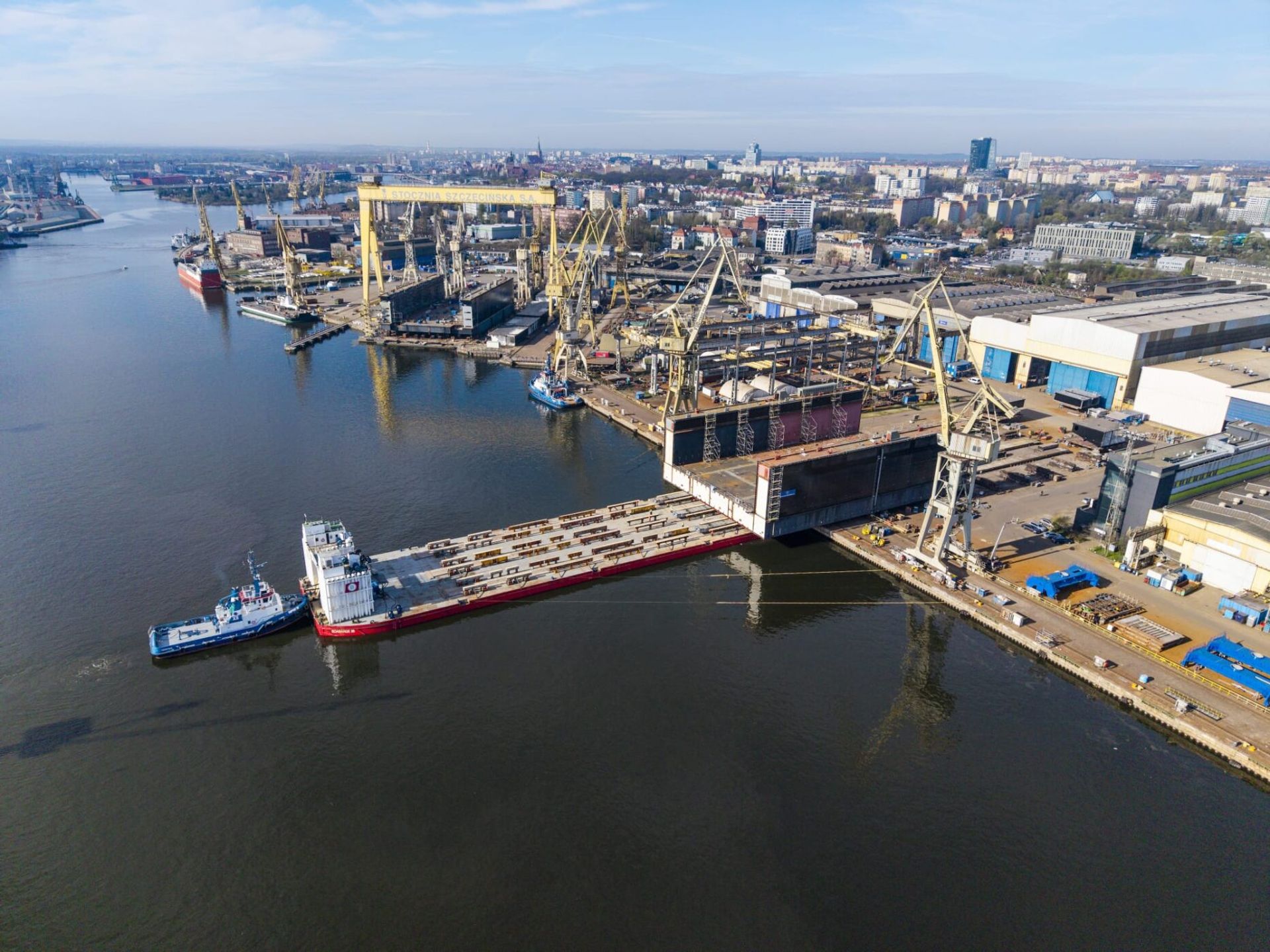 W Szczecinie powstaje największy dok pływający na Morzu Bałtyckim 
