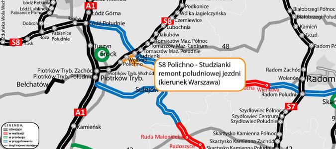 Rusza remont najstarszego, 9-kilometrowego, betonowego odcinka drogi ekspresowej S8