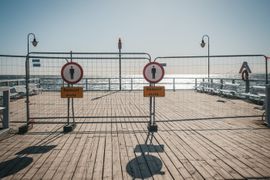 Gdynia: Prace na molo w Orłowie. Część obiektu czasowo zamknięta