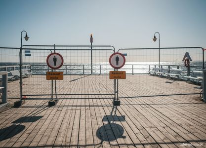 Gdynia: Prace na molo w Orłowie. Część obiektu czasowo zamknięta