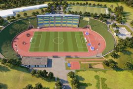 Wałbrzych kończy budowę nowego stadionu. Inwestycja znów się opóźnia, ale prace są już na finiszu [FILM]