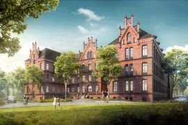 Wrocław: Hotel, aparthotel i mieszkania na terenie dawnego szpitala przy Kasprowicza
