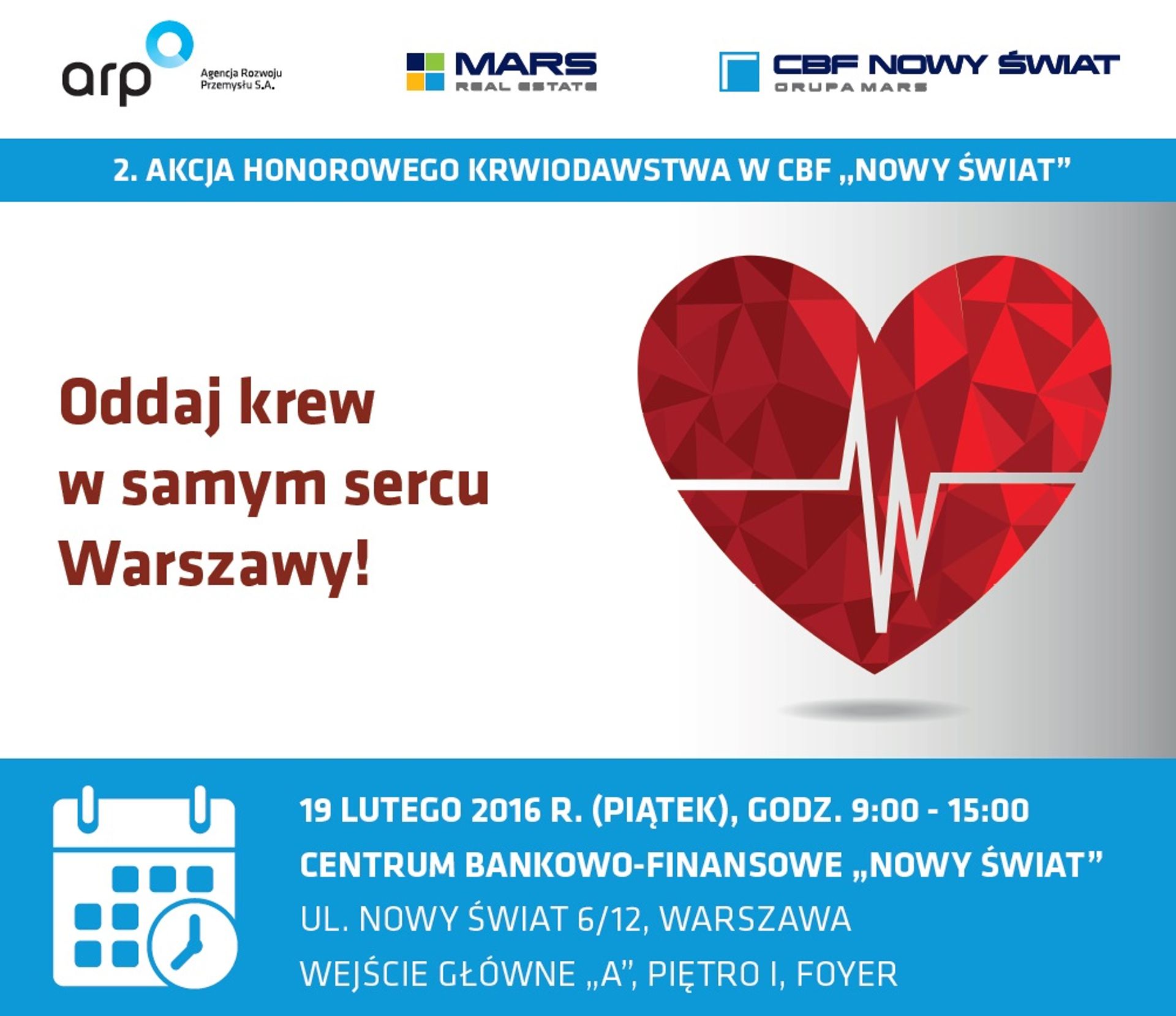  Oddaj krew w samym sercu Warszawy Jesienna zbiórka krwi w CBF „Nowy Świat”!