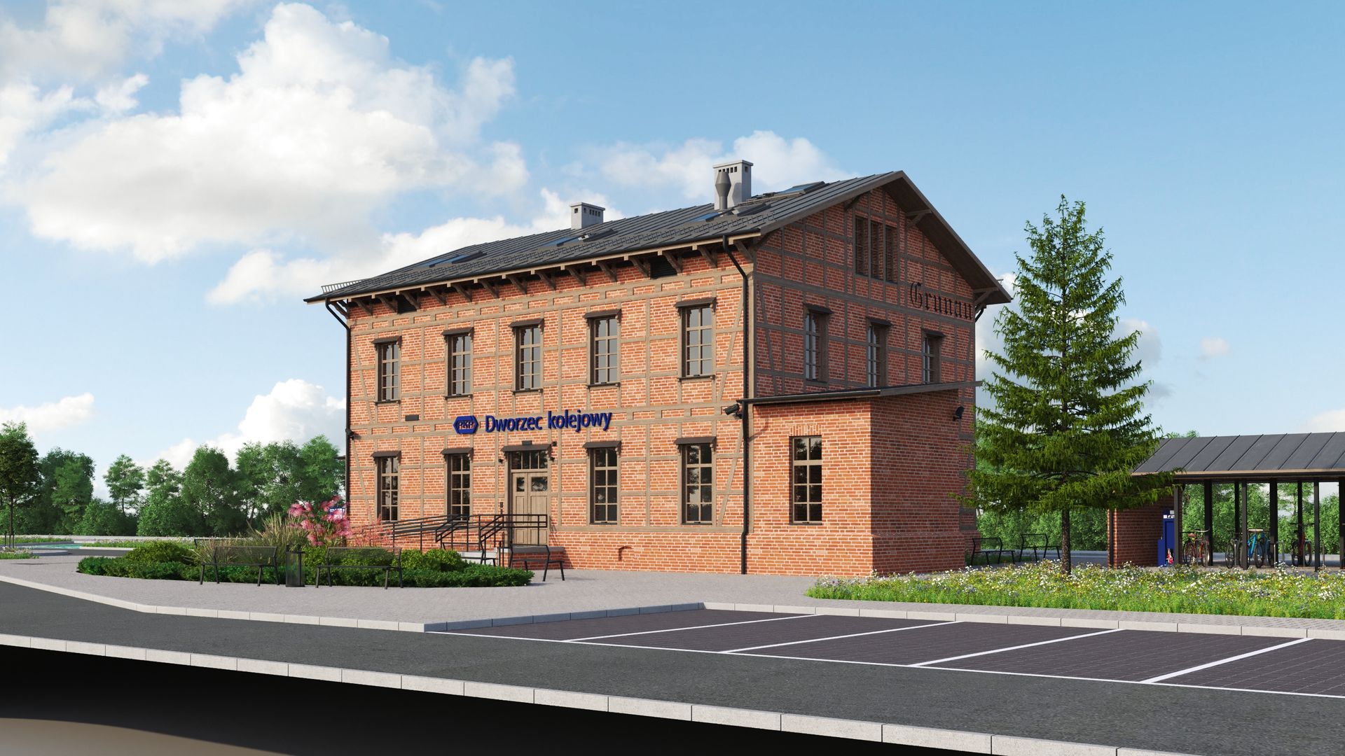 Modernizacja zabytkowego dworca w Gronowie Elbląskim coraz bliżej