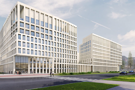 W Krakowie trwa budowa kompleksu biurowego Brain Park [ZDJĘCIA + WIZUALIZACJE]
