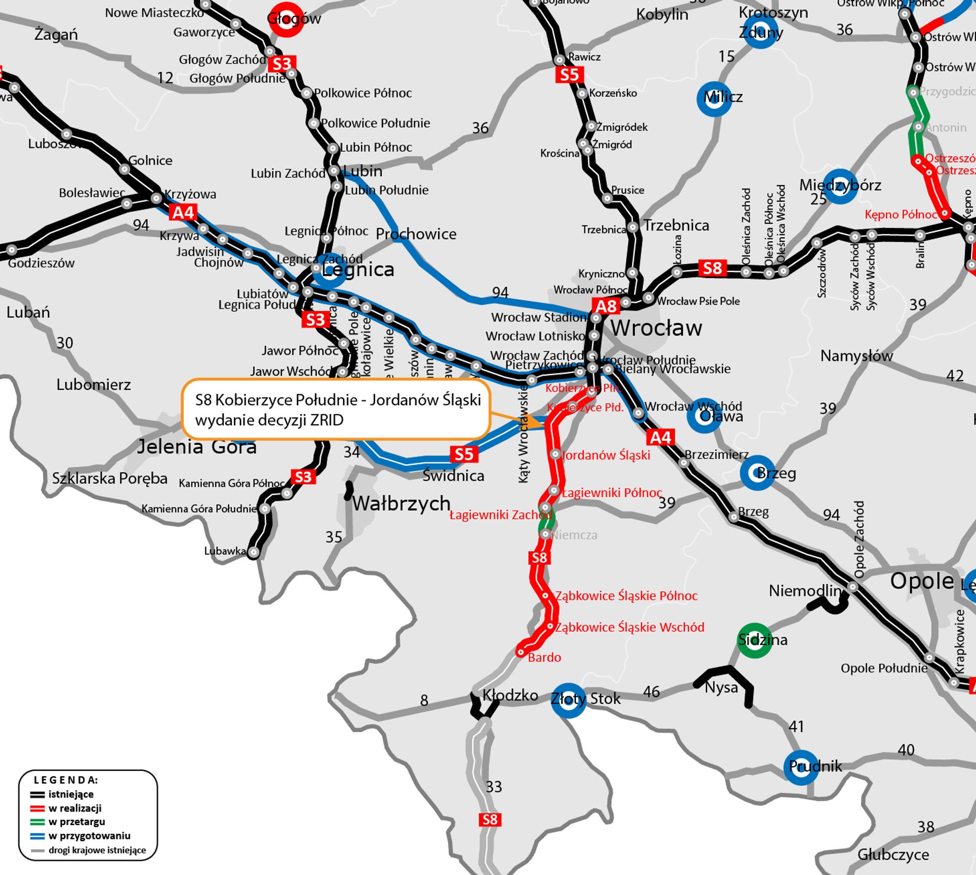 Zielone światło dla budowy kolejnego odcinka S8 na Dolnym Śląsku