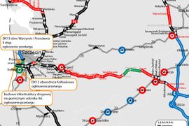 Trzy nowe, duże inwestycje drogowe w rejonie Szczecina [MAPY]