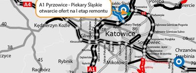 Otworzono oferty na pierwszy etap remontu autostrady A1 w woj. śląskim
