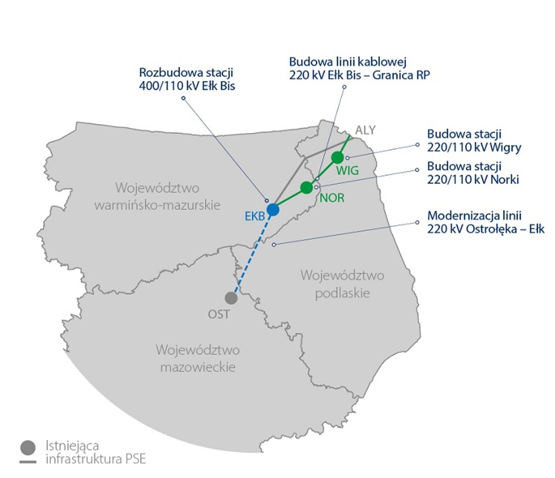Ważna inwestycja elektroenergetyczna w północno-wschodniej Polsce wchodzi w kolejny, kluczowy etap