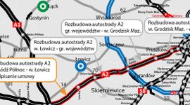 Poszerzenie autostrady A2 Łódź - Warszawa z kompletem umów