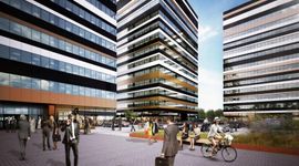 [Katowice] Konstrukcja pierwszego budynku biurowego Skanska w Katowicach już gotowa