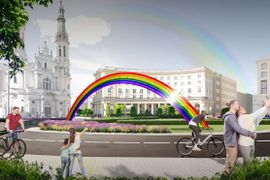 „Łuk LGBT+". Słynna Tęcza wróci na plac Zbawiciela w Warszawie