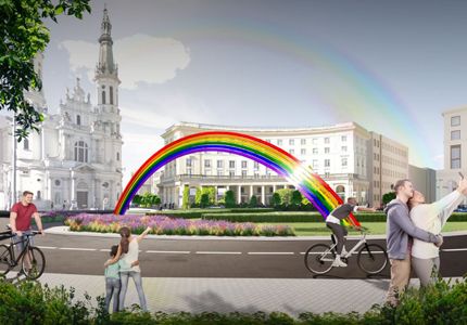 „Łuk LGBT+". Słynna Tęcza wróci na plac Zbawiciela w Warszawie
