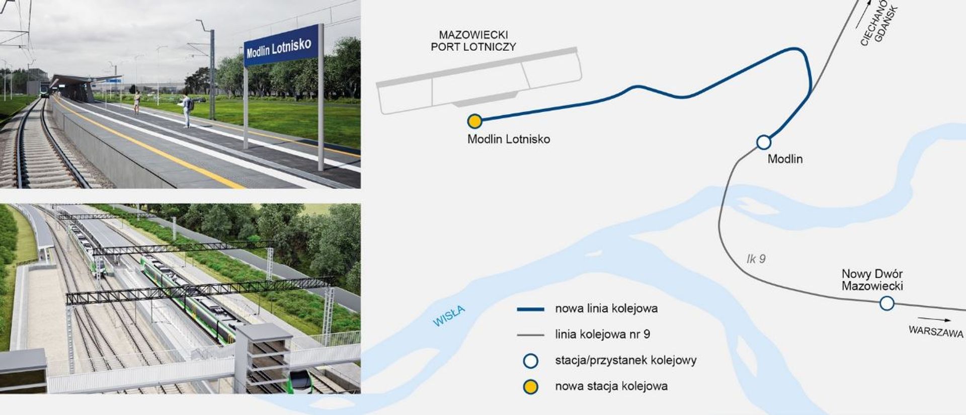 Kolejny krok w stronę budowy połączenia kolejowego z lotniskiem w Modlinie