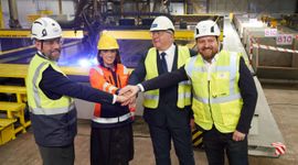 Pierwsze cięcie stali w polskiej fabryce - ruszyła produkcja kluczowych komponentów dla Baltica 2