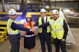 Pierwsze cięcie stali w polskiej fabryce - ruszyła produkcja kluczowych komponentów dla Baltica 2