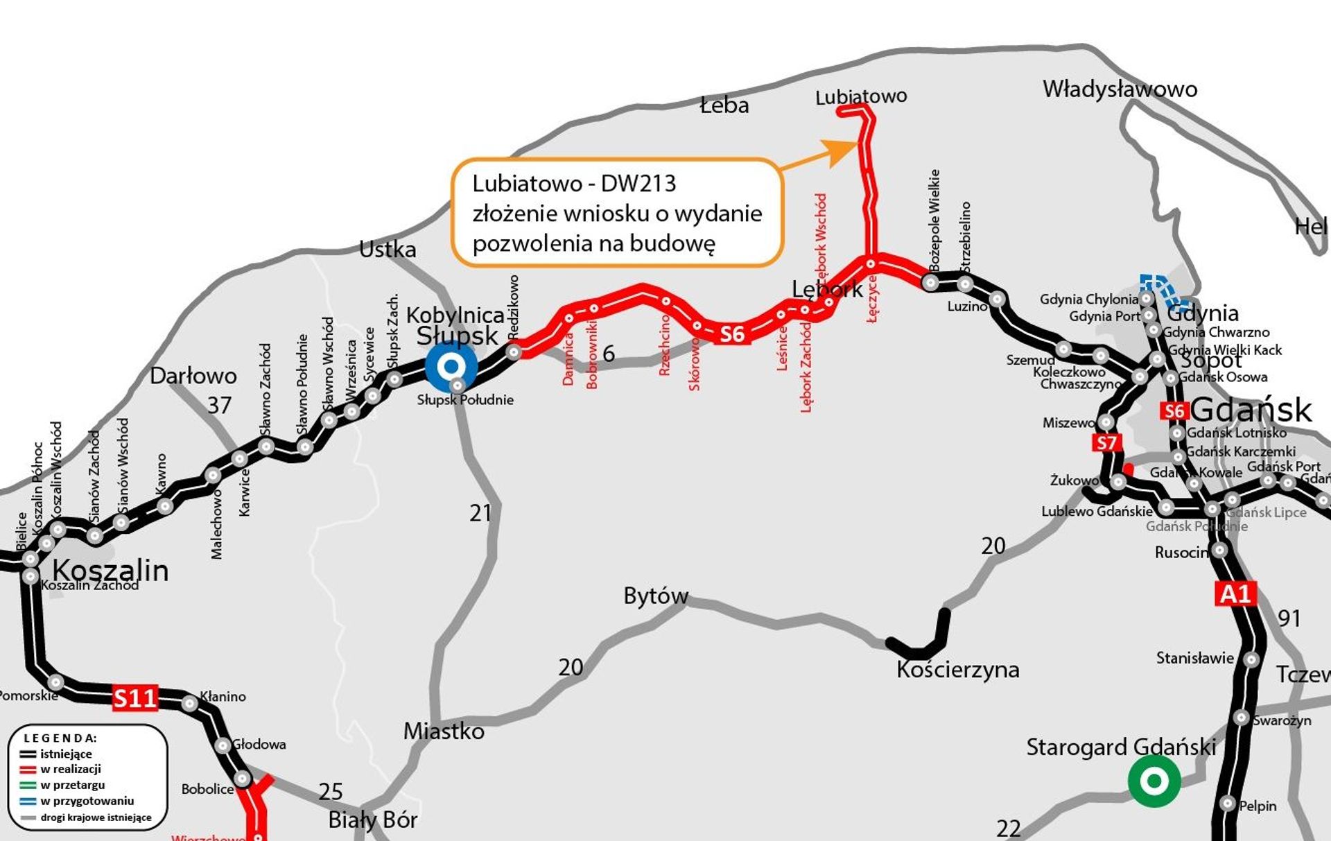 Budowa pierwszego odcinka drogi krajowej do elektrowni jądrowej coraz bliżej realizacji