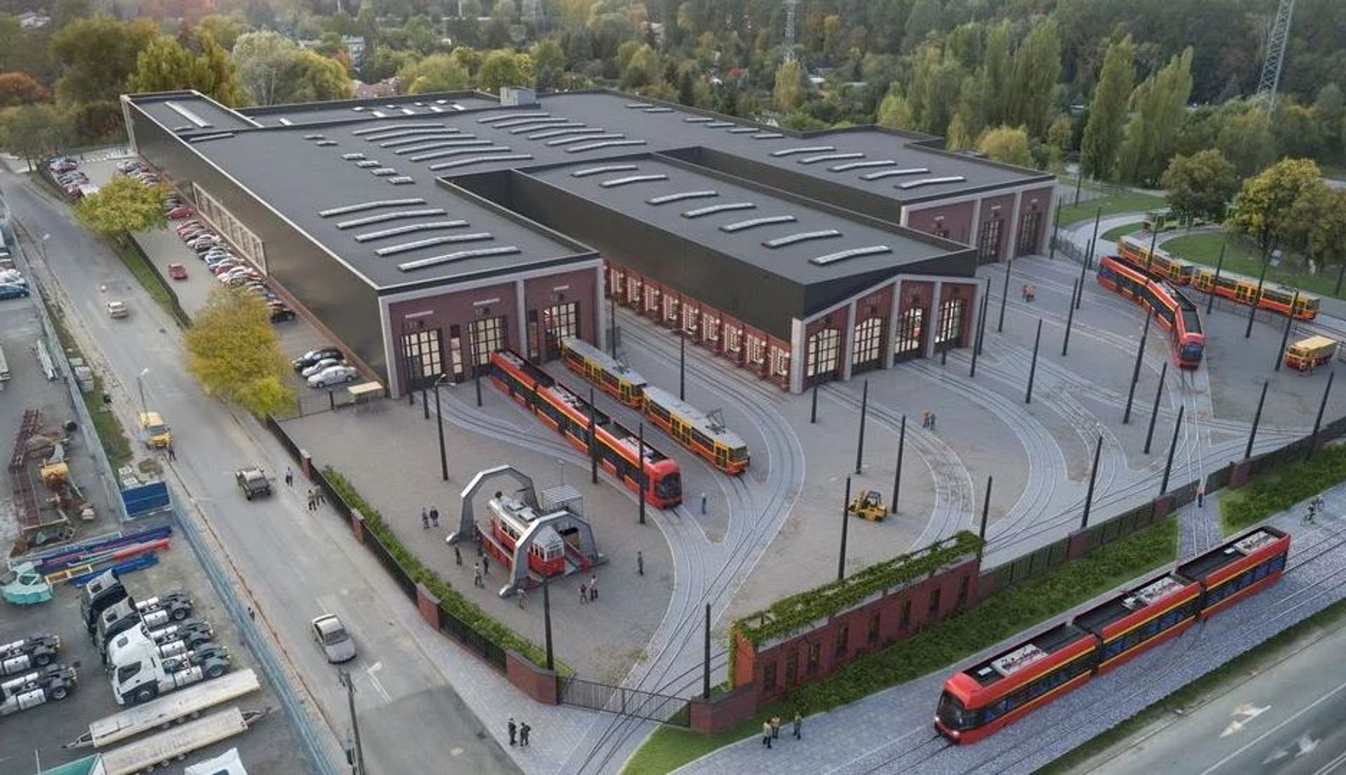 Budowa nowego Zakładu Techniki MPK Łódź dobiega końca 