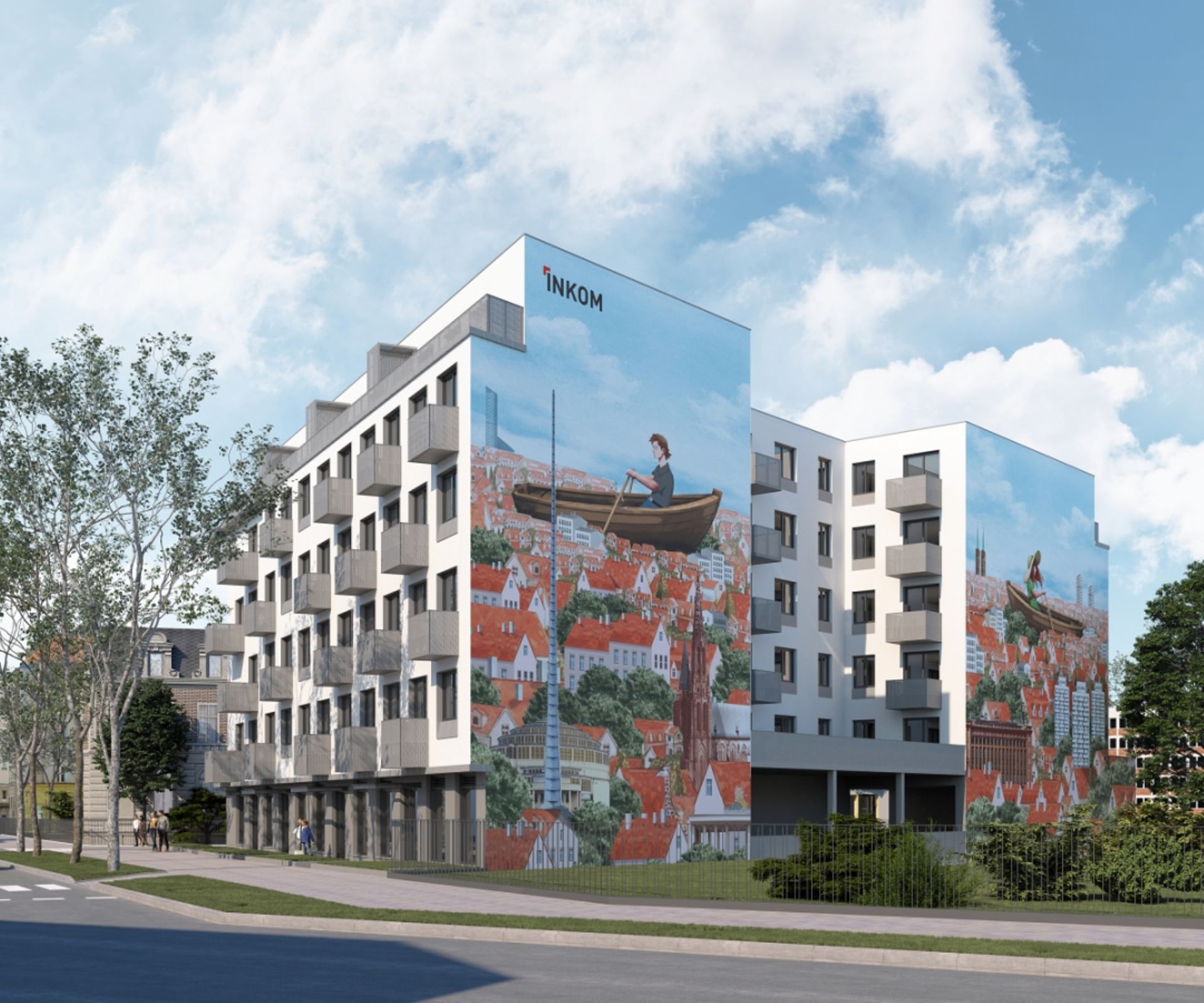 Wrocław: Gdańska 1 – Inkom postawi na Ołbinie budynek mieszkalny z muralem 