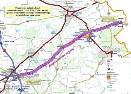 Rozpoczęły się przygotowania do pierwszych prac nad rozbudową autostrady A2 między Łodzią a Warszawą. Pojawią się 4 odcinkowe pomiary prędkosci