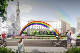 „Łuk LGBT+". Słynna Tęcza wróci na plac Zbawiciela w Warszawie