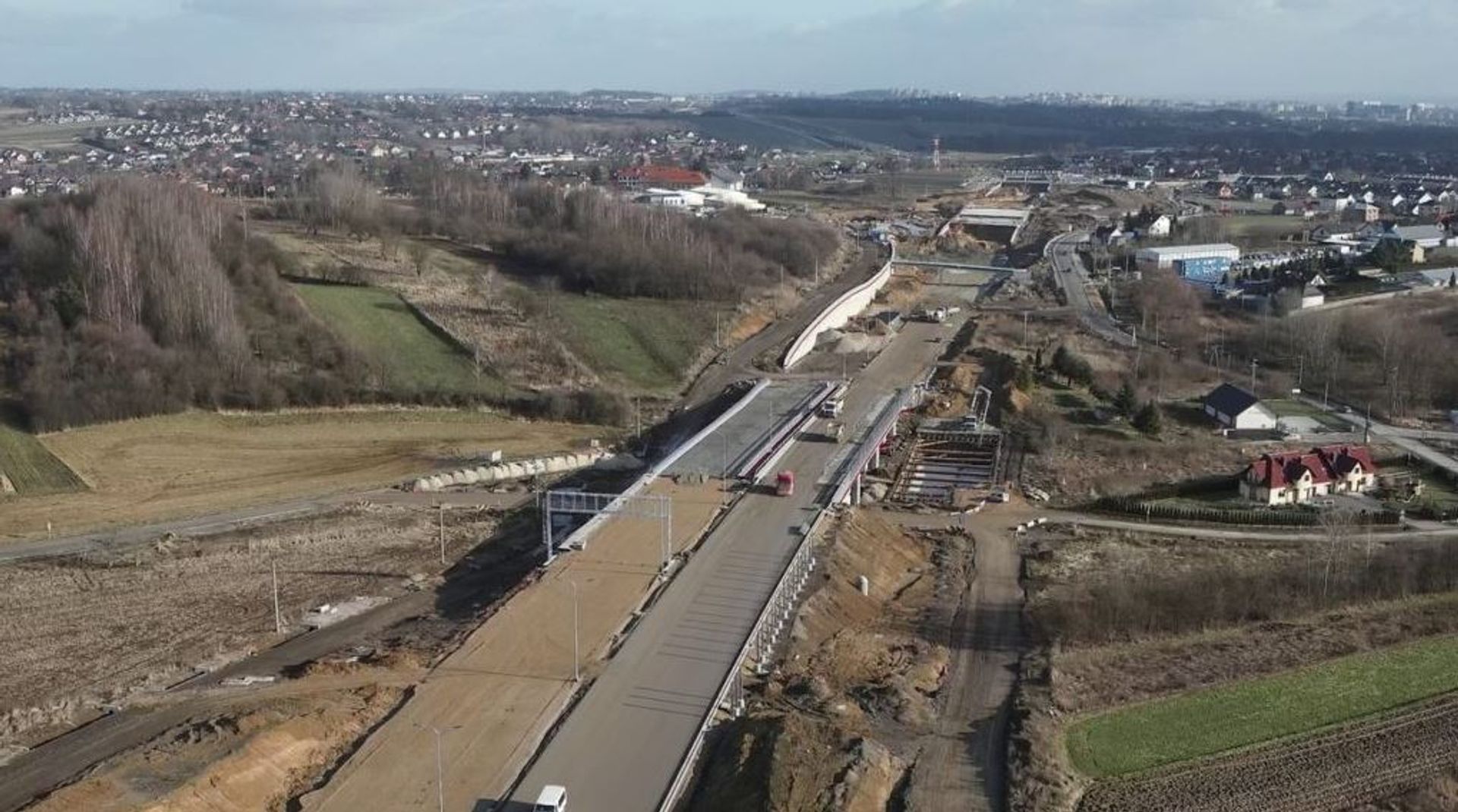 Trwa budowa drogi ekspresowej S52 Północnej Obwodnicy Krakowa 