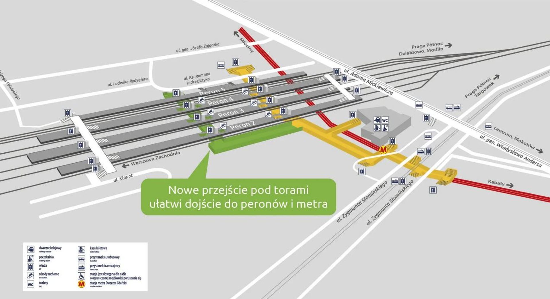 Trwa modernizacja stacji kolejowej Warszawa Gdańska 