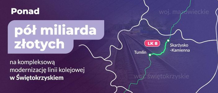 Lepsze połączenia, szybsze i bezpieczniejsze podróże koleją w województwie świętokrzyskim