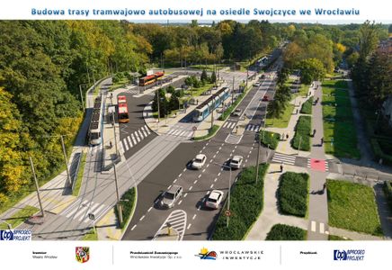 Wrocław ogłasza przetarg na budowę trasy autobusowo-tramwajowej na Swojczyce [WIZUALZIACJE]
