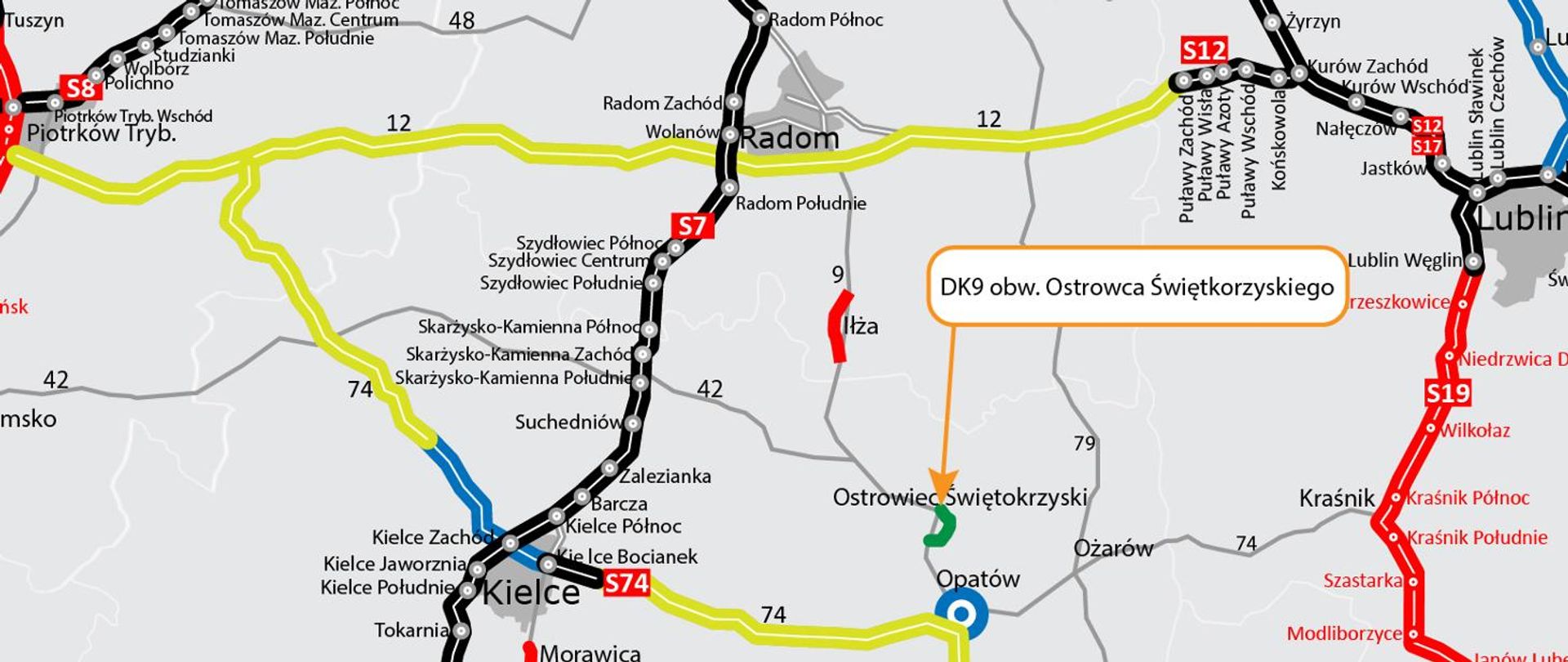 GDDKiA ogłosiła przetarg na zaprojektowanie 13-kilometrowej obwodnicy Ostrowca Świętokrzyskiego