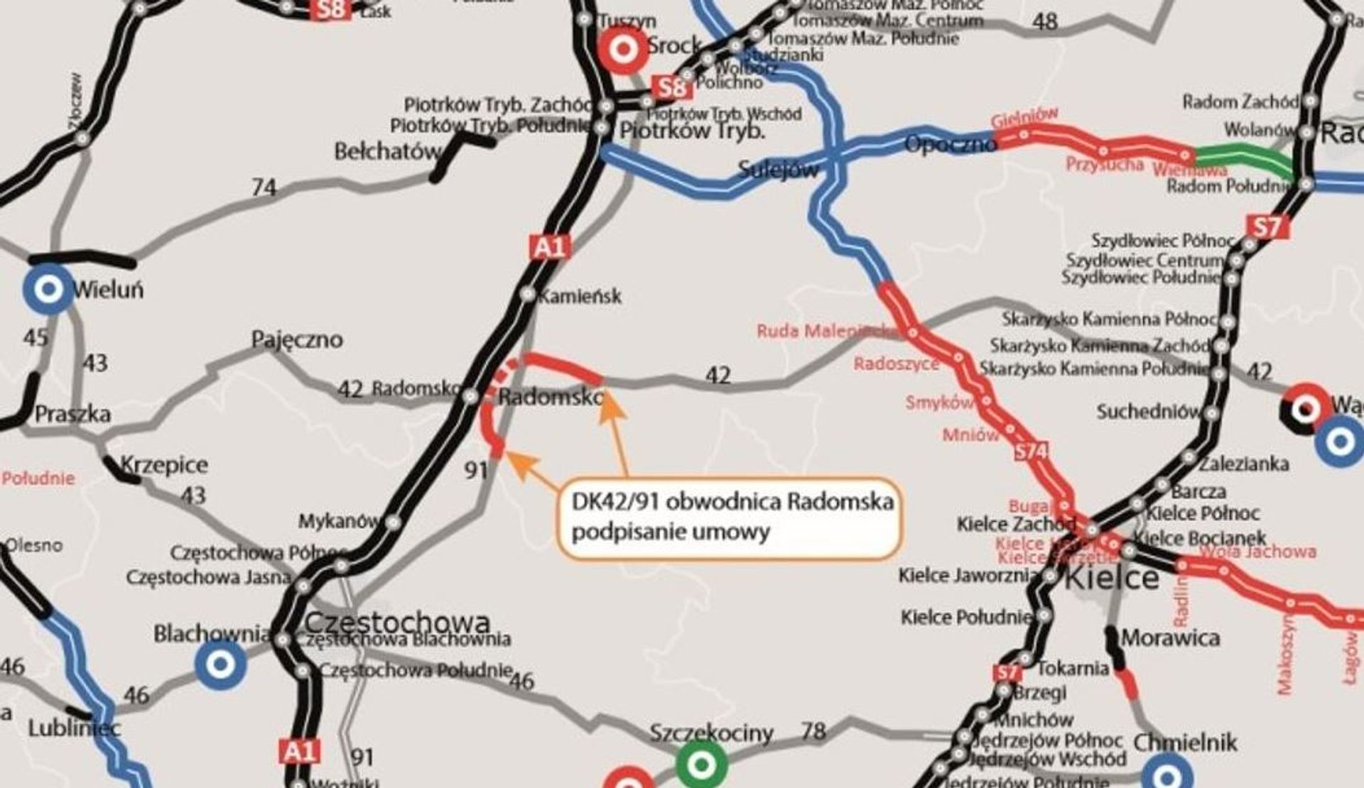 Podpisano umowę na budowę obwodnicy Radomska w woj. łódzkim